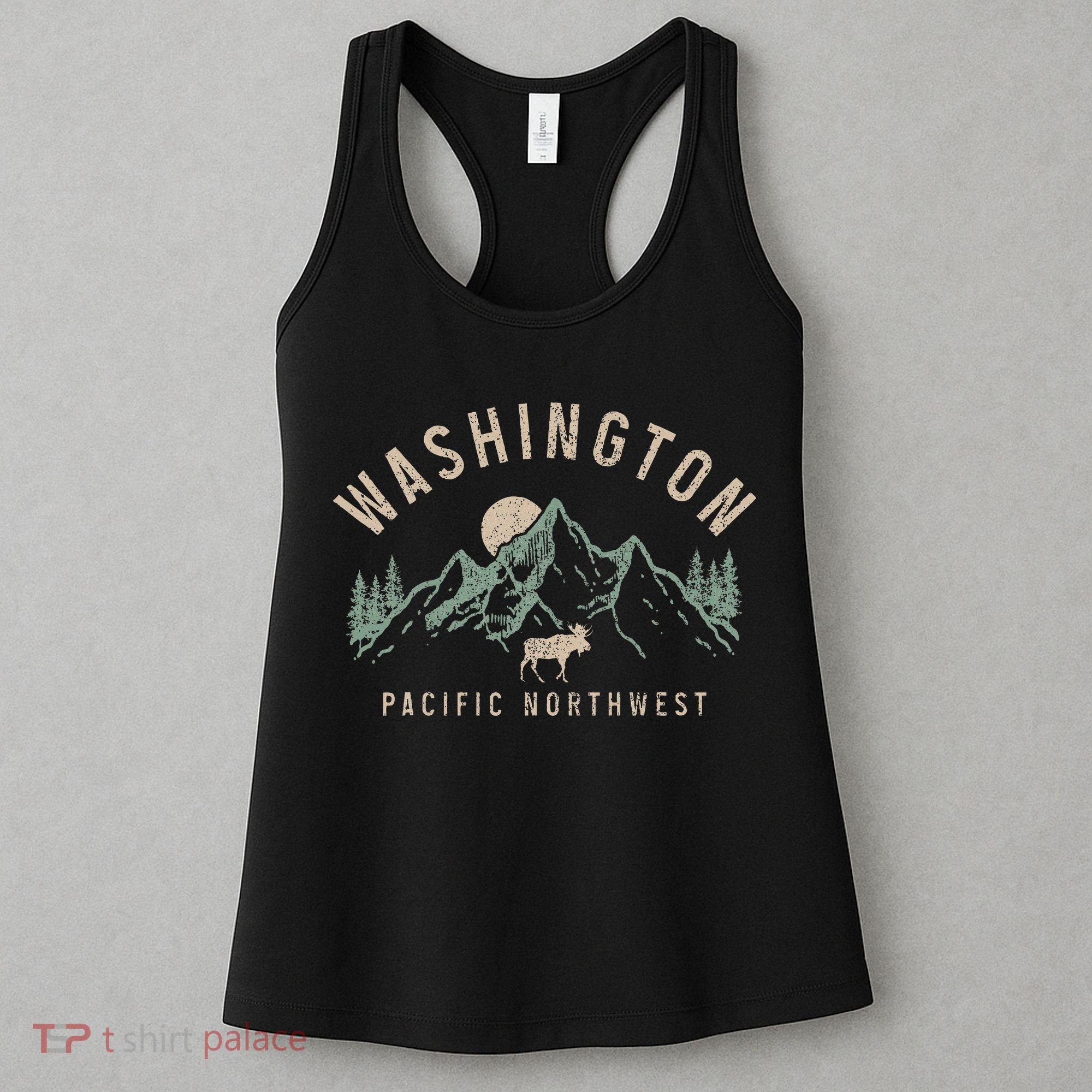Washington Pnw Moose Pacific Northwest Souvenir Pride Women's Tank Top