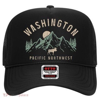 Washington Pnw Moose Pacific Northwest Souvenir Pride Hat