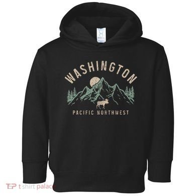 Washington Pnw Moose Pacific Northwest Souvenir Pride Toddler Hoodie