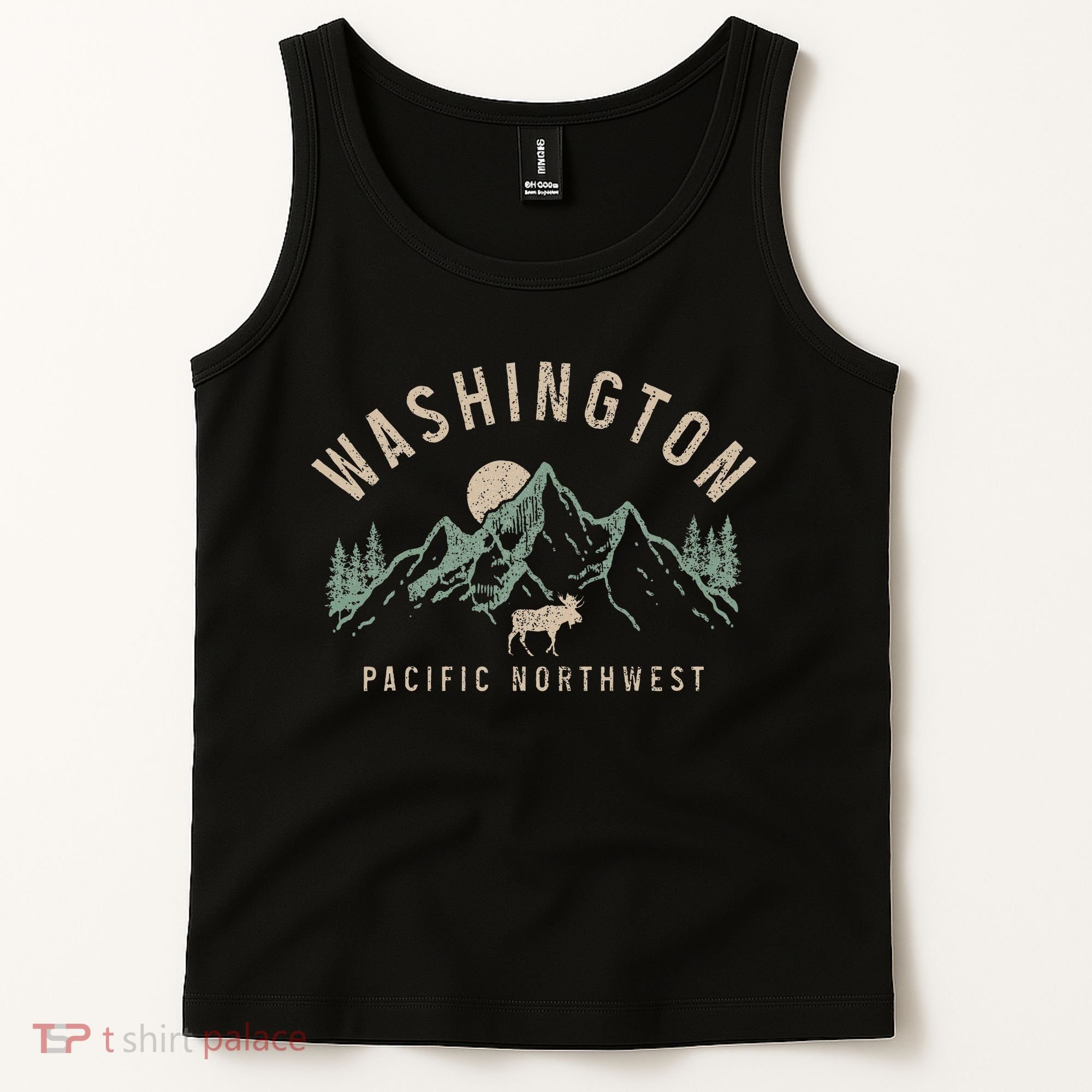 Washington Pnw Moose Pacific Northwest Souvenir Pride Tank Top