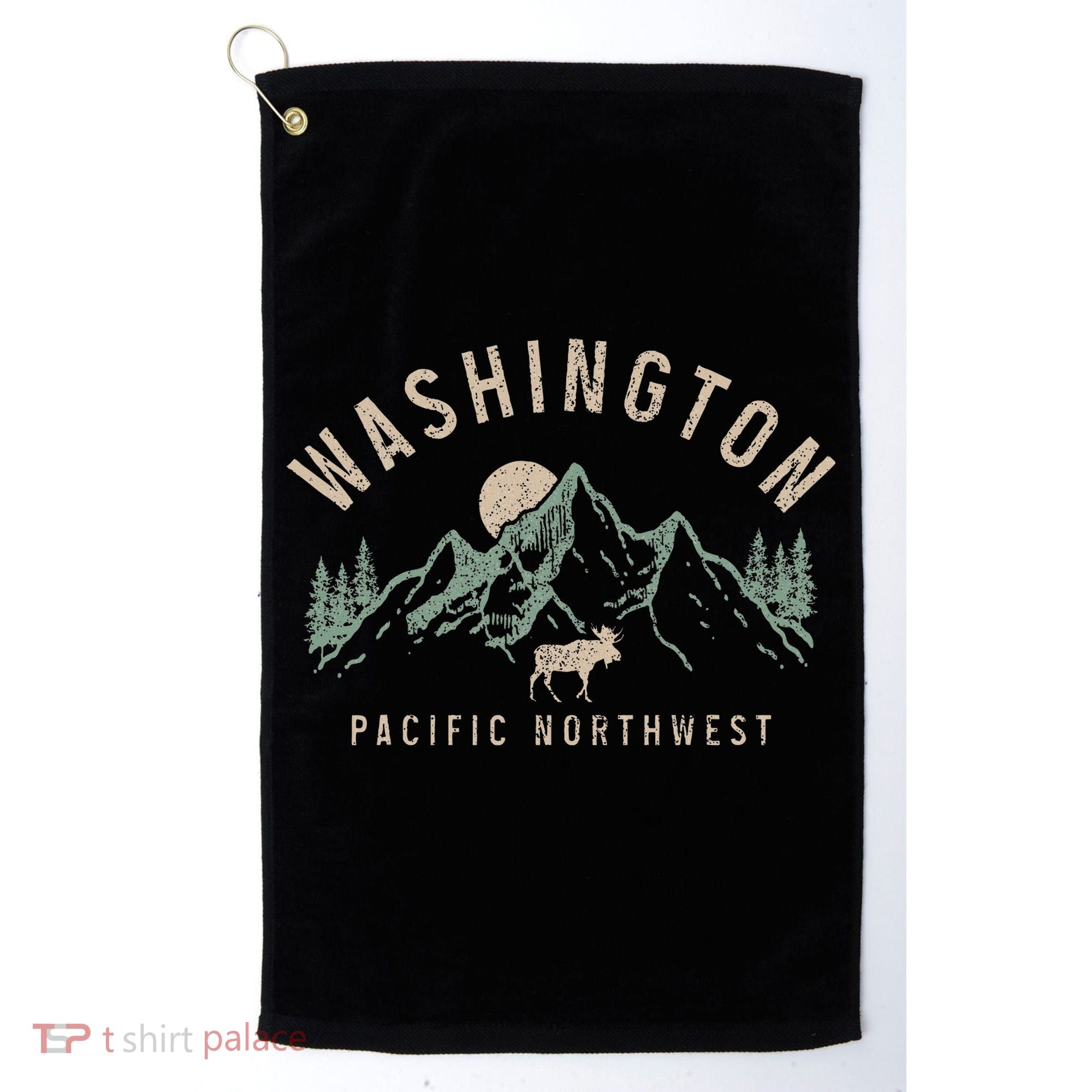 Washington Pnw Moose Pacific Northwest Souvenir Pride Golf Towel