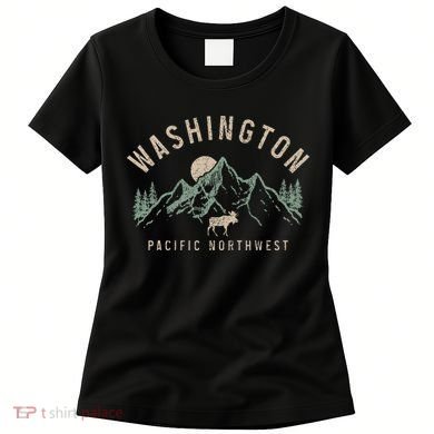 Washington Pnw Moose Pacific Northwest Souvenir Pride Women's T-Shirt