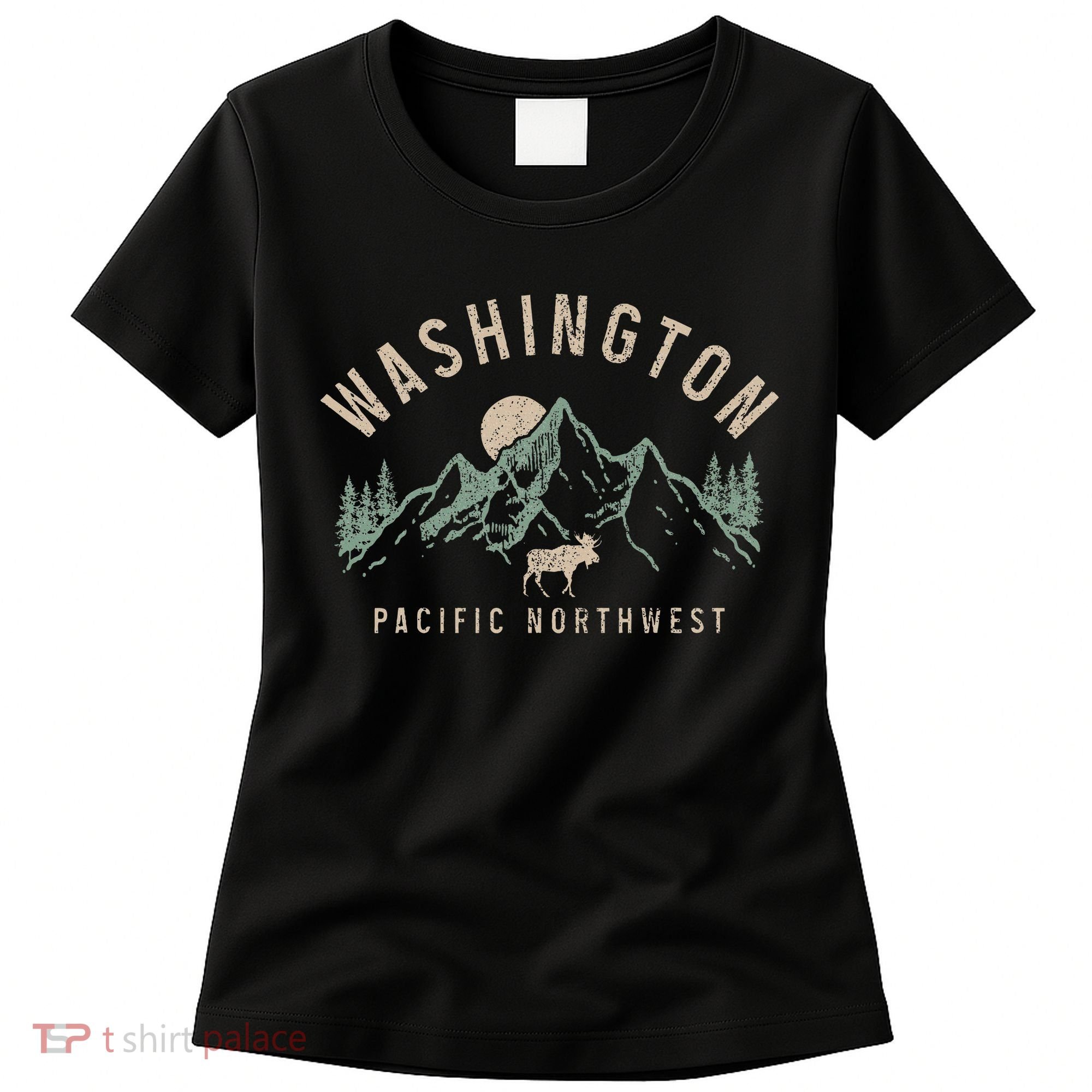 Washington Pnw Moose Pacific Northwest Souvenir Pride Women's T-Shirt