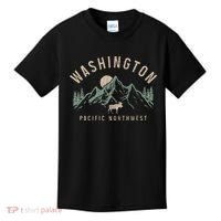 Washington Pnw Moose Pacific Northwest Souvenir Pride Kids T-Shirt thumb 0