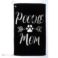 Womens Poodle Mom Poodle Lover Owner Funny Dog Mom Golf Towel thumb 0