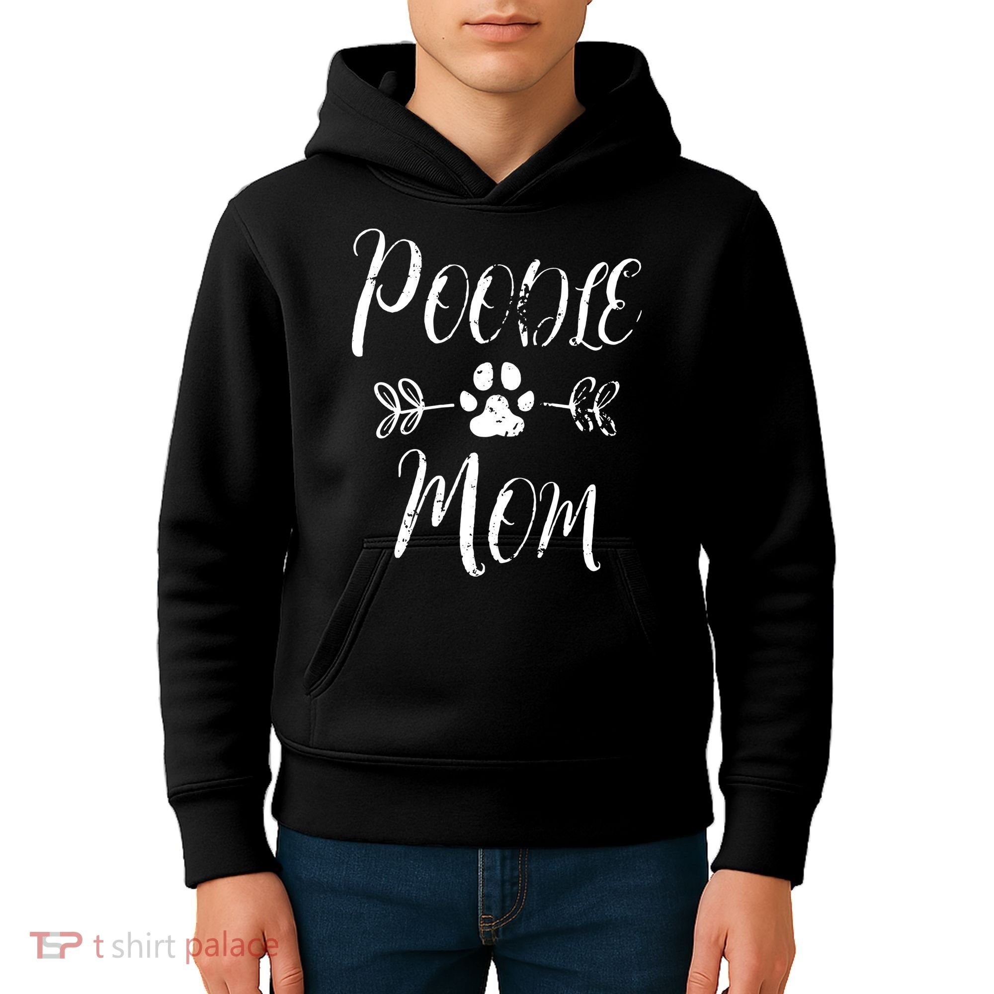 Womens Poodle Mom Poodle Lover Owner Funny Dog Mom Kids Hoodie