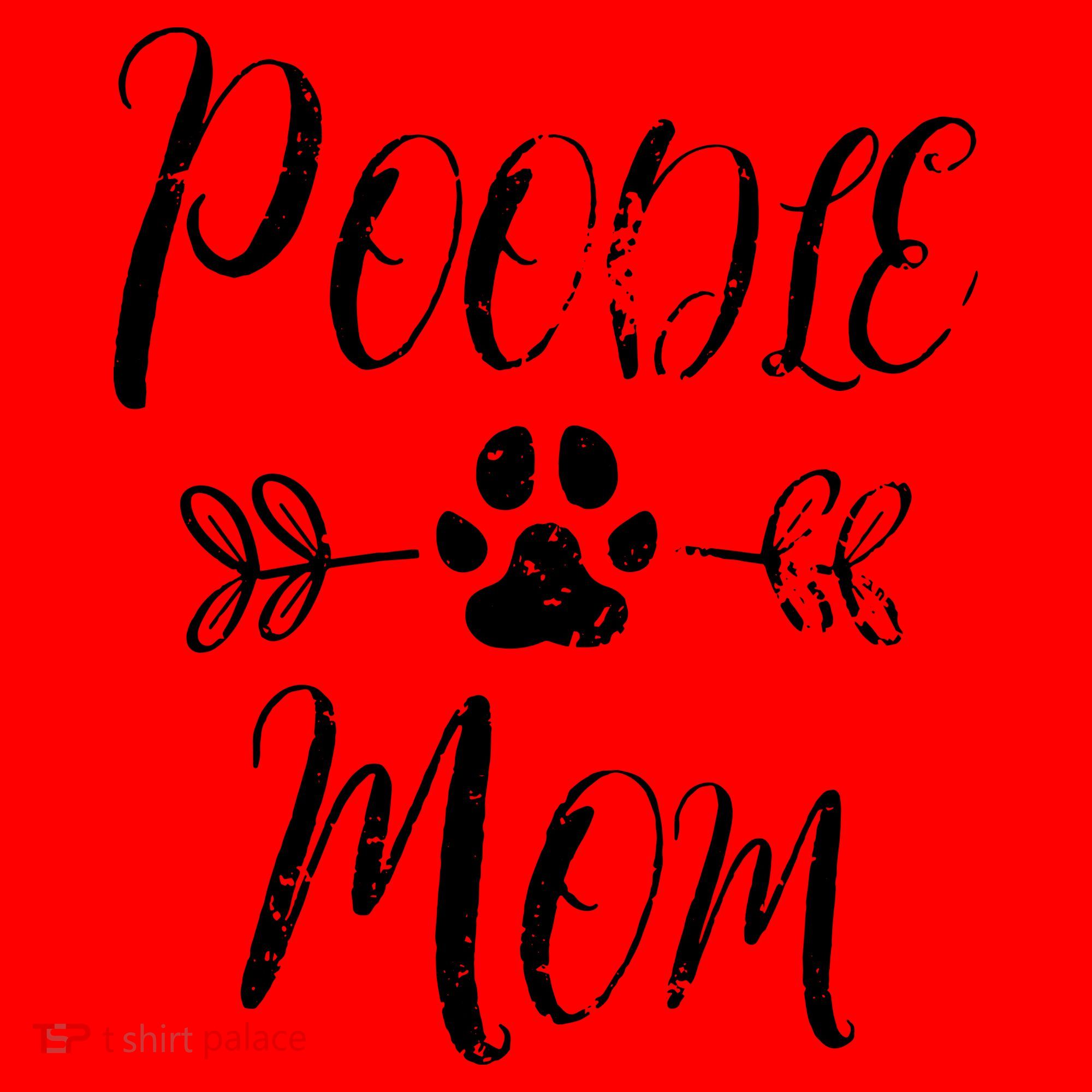 Womens Poodle Mom Poodle Lover Owner Funny Dog Mom Santa Hat