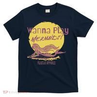 Wanna Play Mermaids Funny Cute Mermaid Swim Team Love T-Shirt thumb 0