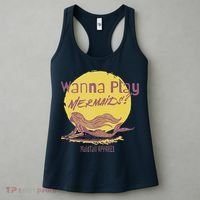 Wanna Play Mermaids Funny Cute Mermaid Swim Team Love Women's Tank Top thumb 3