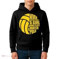 Water Polo Never Underestimate A Girl Who Plays Water Polo Kids Hoodie thumb 4