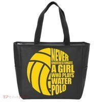 Water Polo Never Underestimate A Girl Who Plays Water Polo Tote Bag thumb 0
