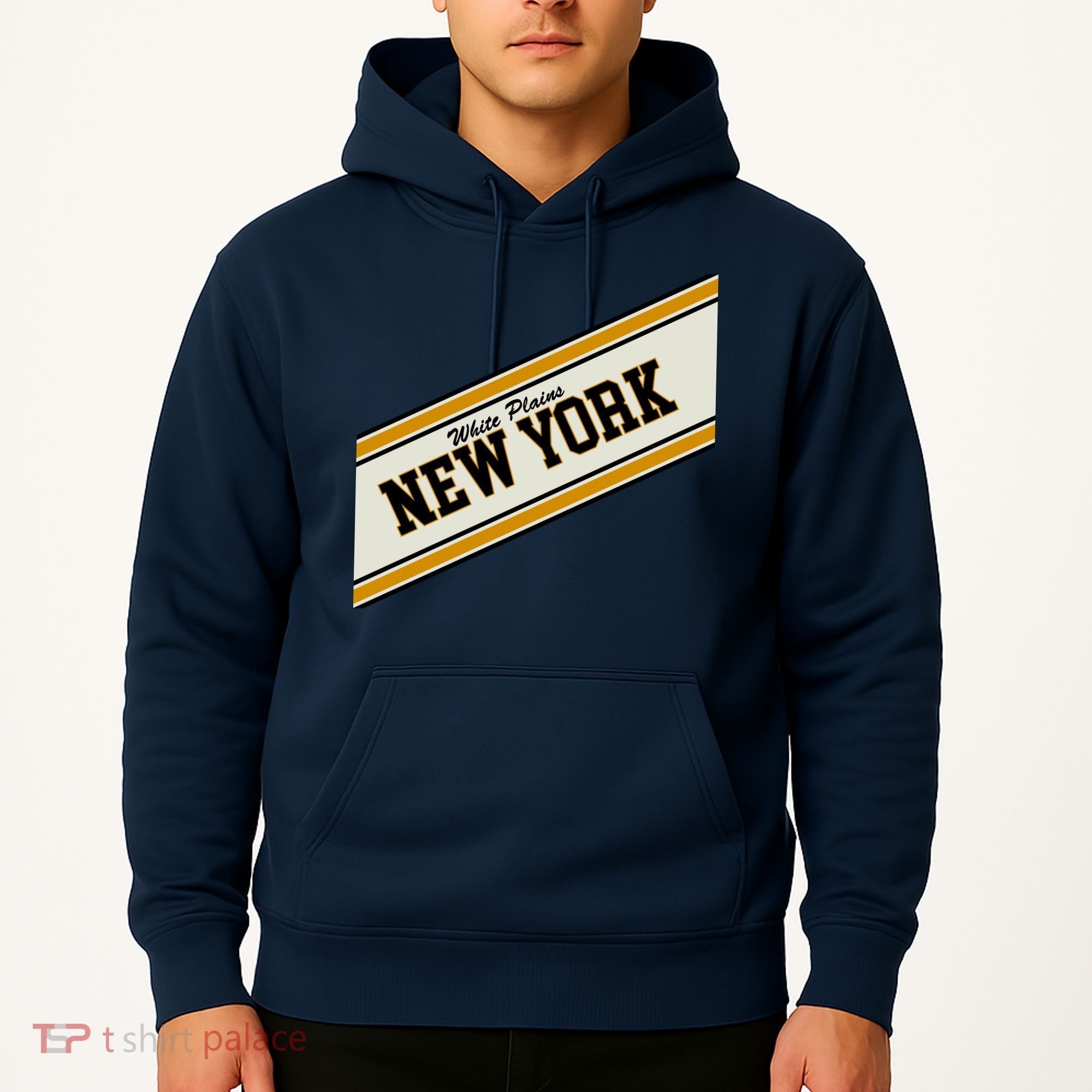 White Plains New York Varsity Logo Hoodie