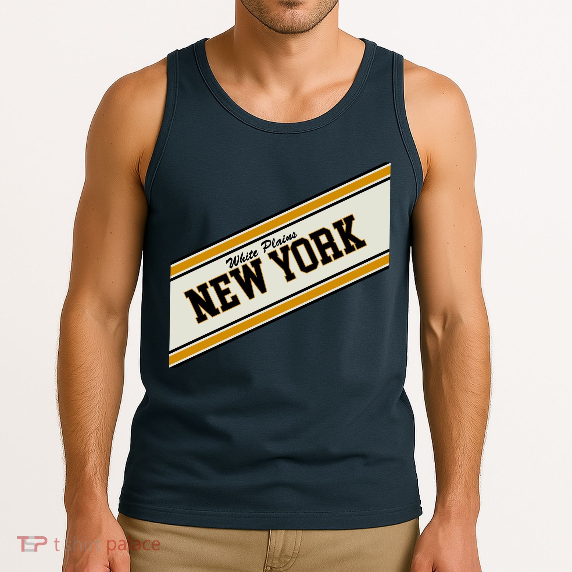 White Plains New York Varsity Logo Tank Top