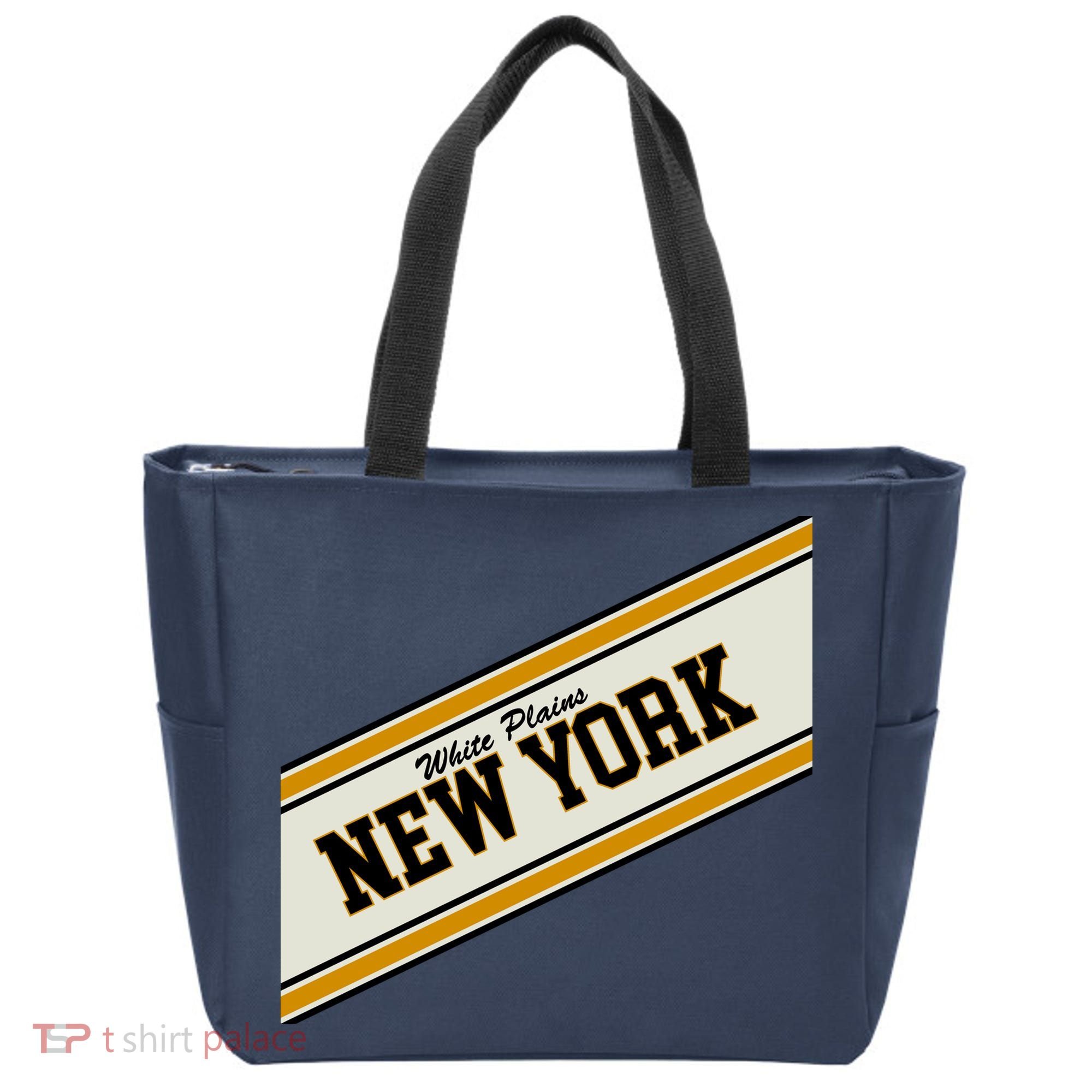 White Plains New York Varsity Logo Tote Bag