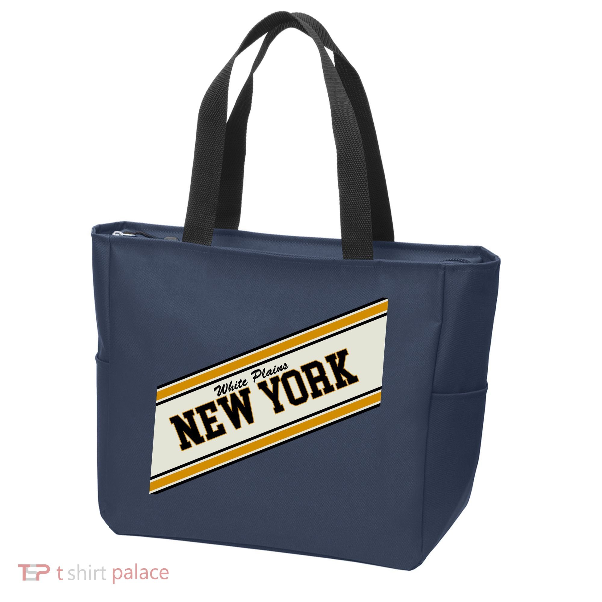 White Plains New York Varsity Logo Tote Bag