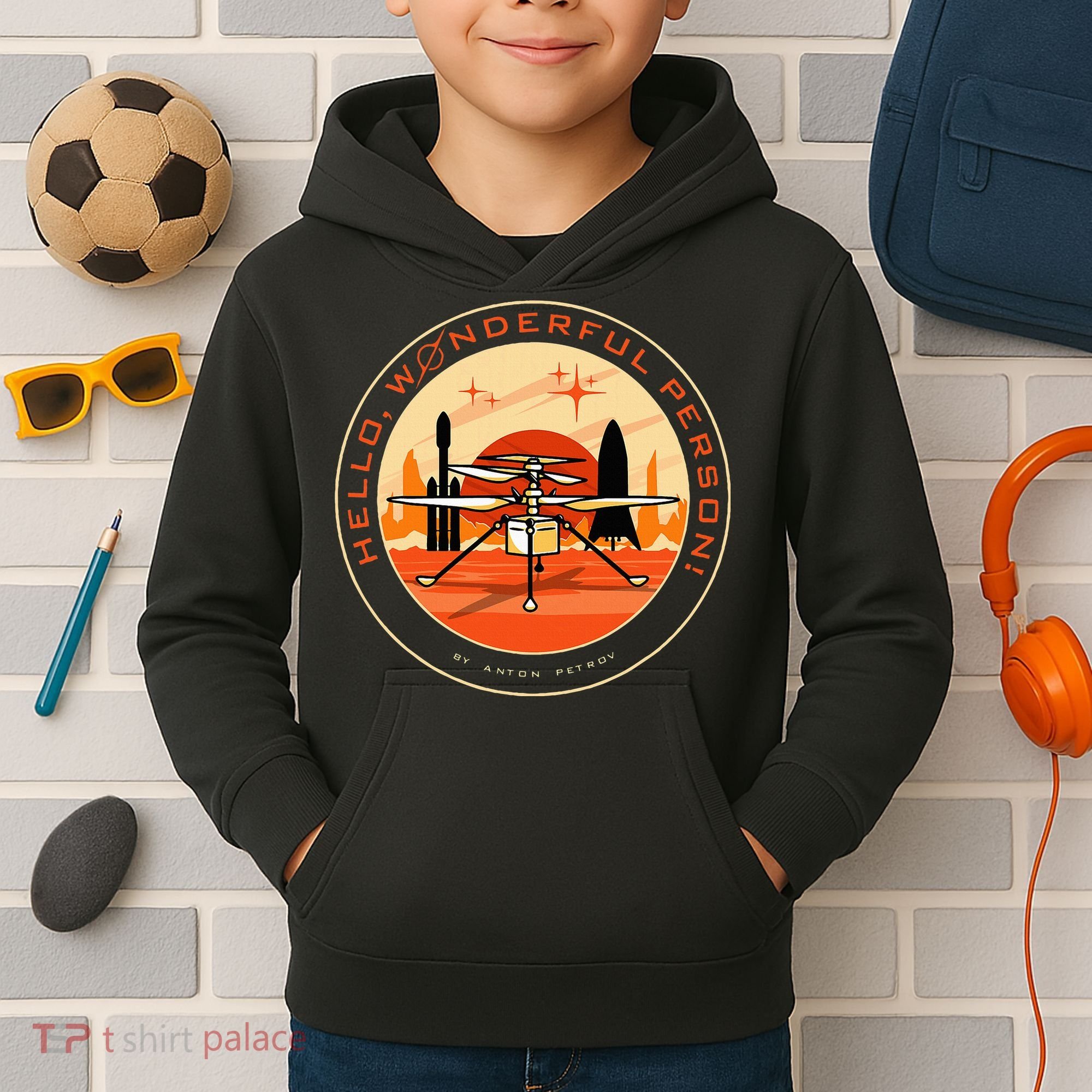 Wonderful Person On Mars Kids Hoodie