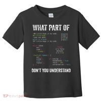 What Part Of Dont You Understand Computer Science Lovers Toddler T-Shirt thumb 0