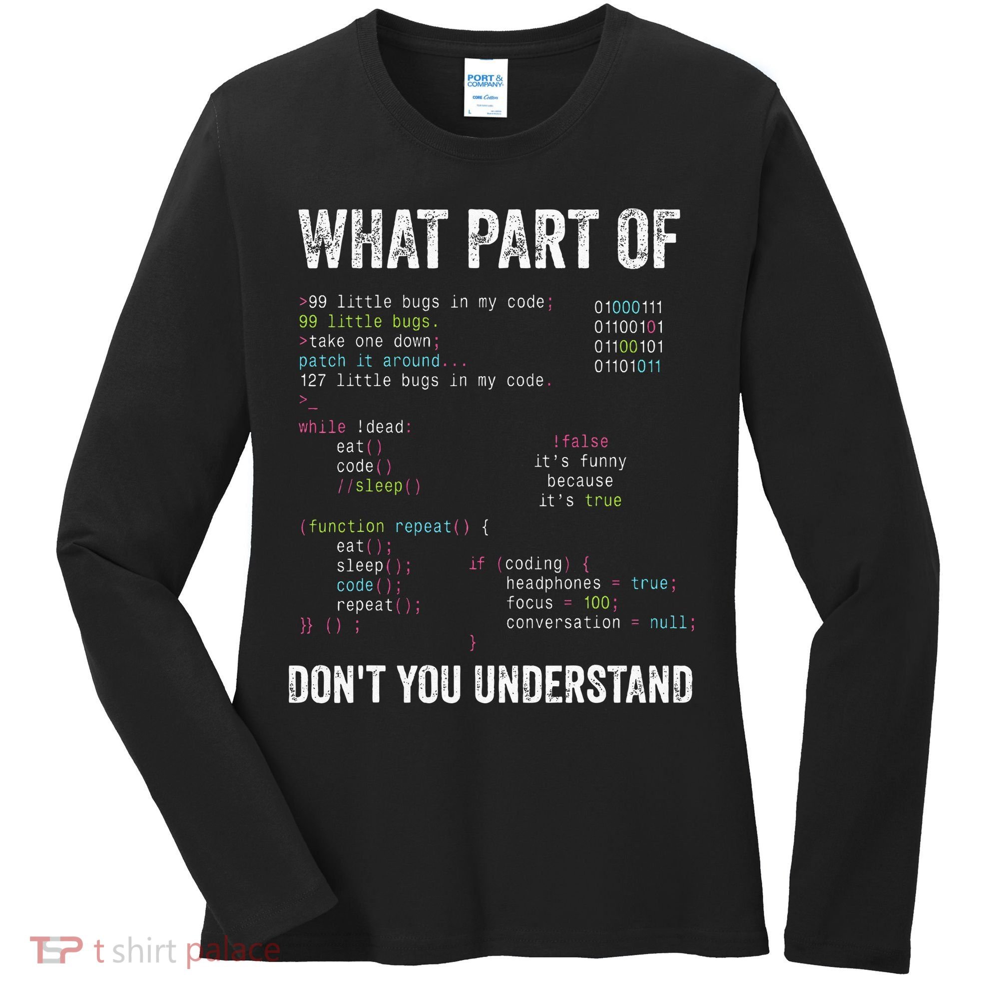 What Part Of Dont You Understand Computer Science Lovers Women's Long Sleeve Shirt