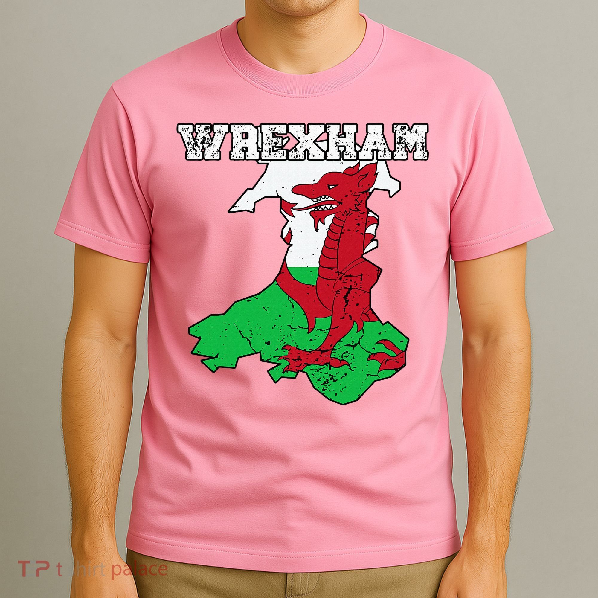 Wrexham Pride Of Wales Welsh Dragon Football Fan T-Shirt