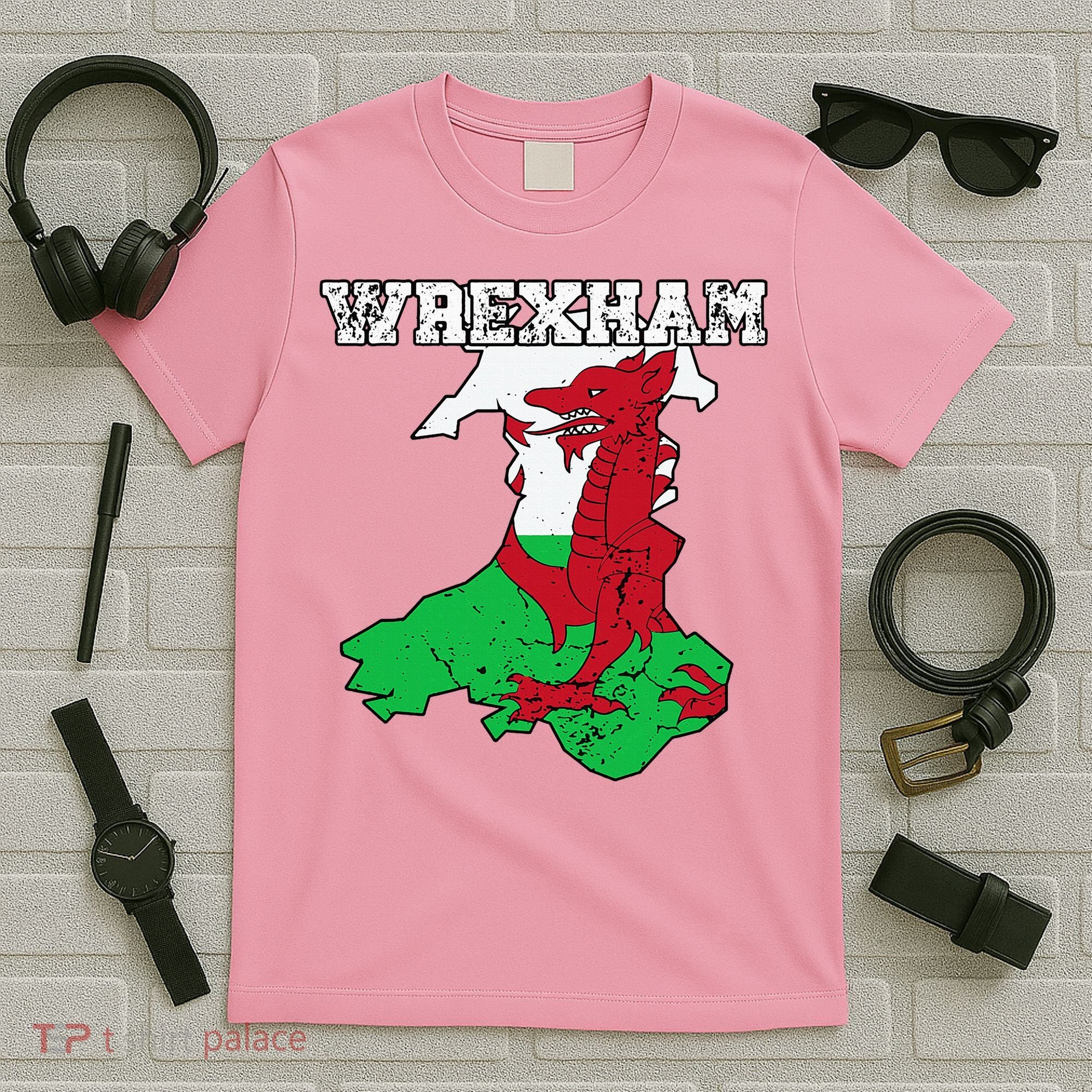 Wrexham Pride Of Wales Welsh Dragon Football Fan T-Shirt