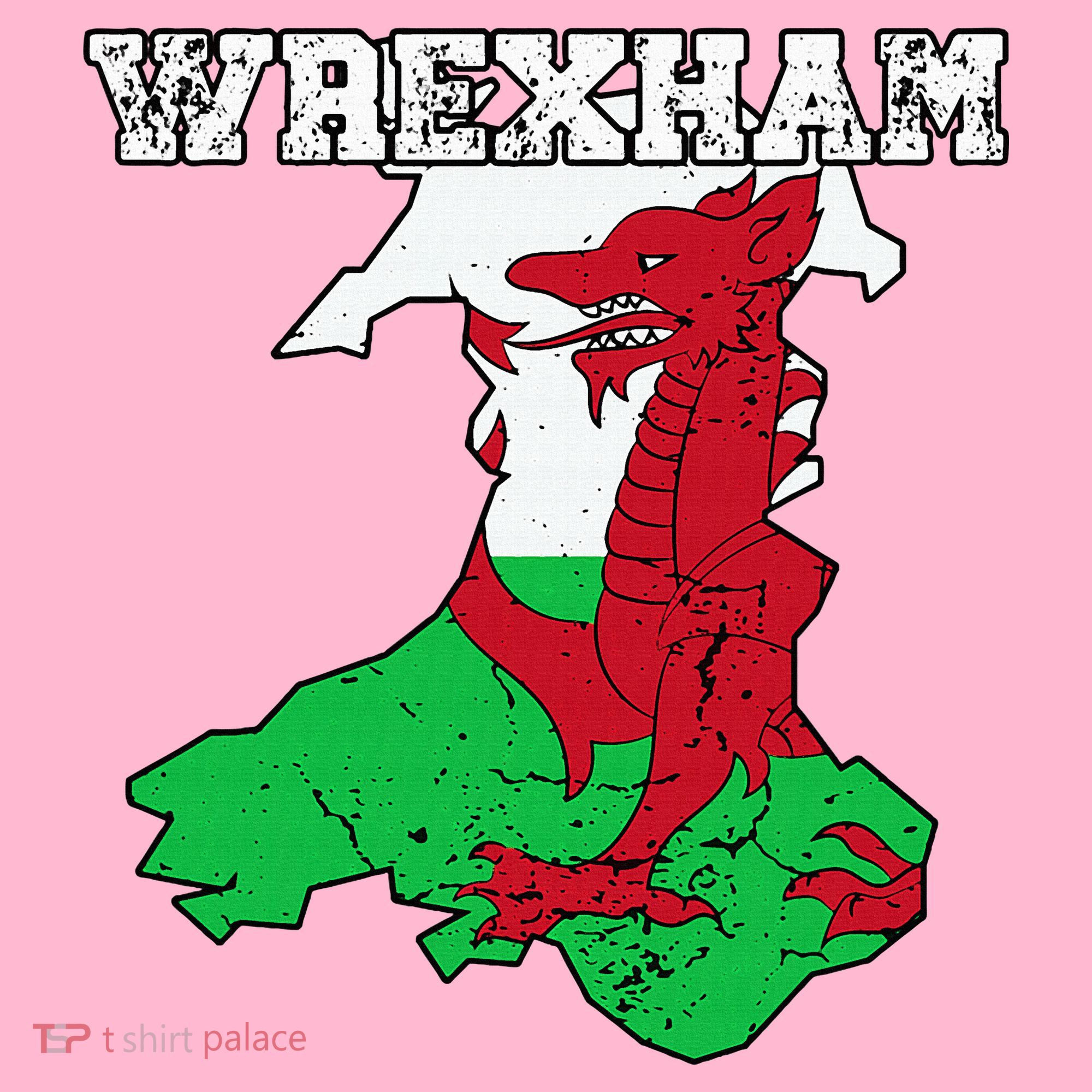 Wrexham Pride Of Wales Welsh Dragon Football Fan T-Shirt