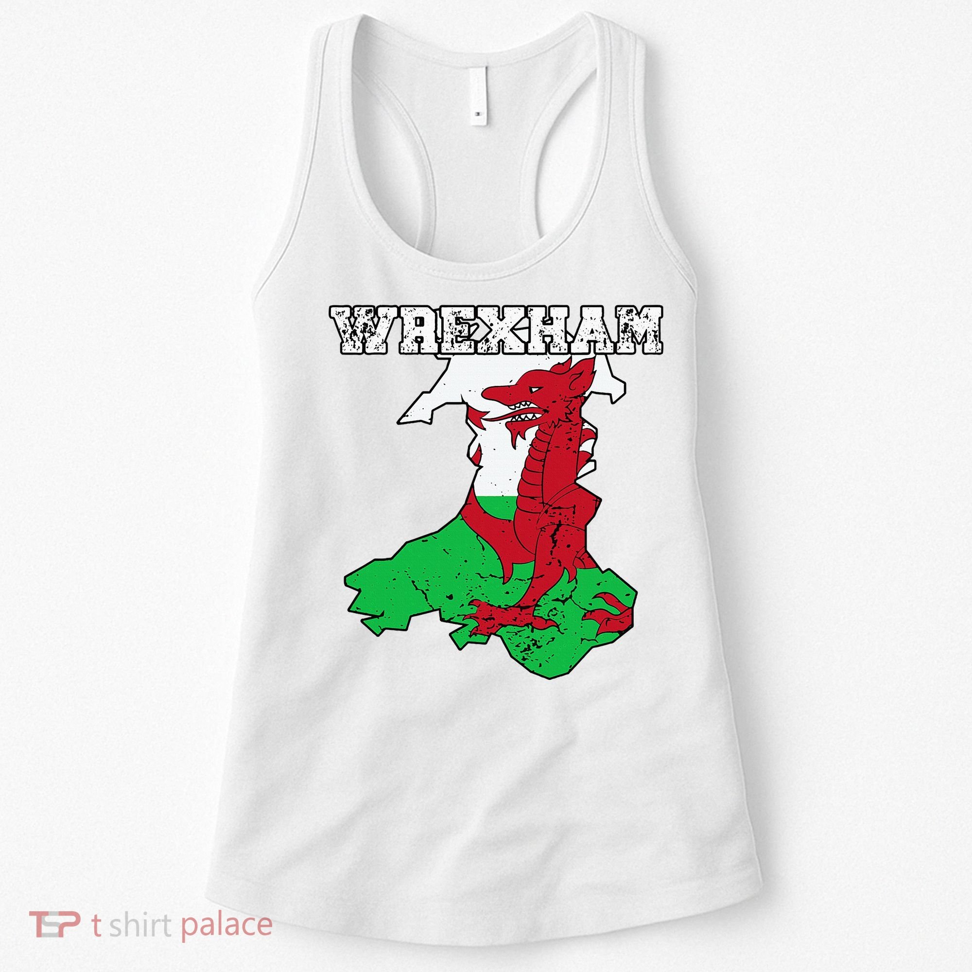 Wrexham Pride Of Wales Welsh Dragon Football Fan Women's Tank Top