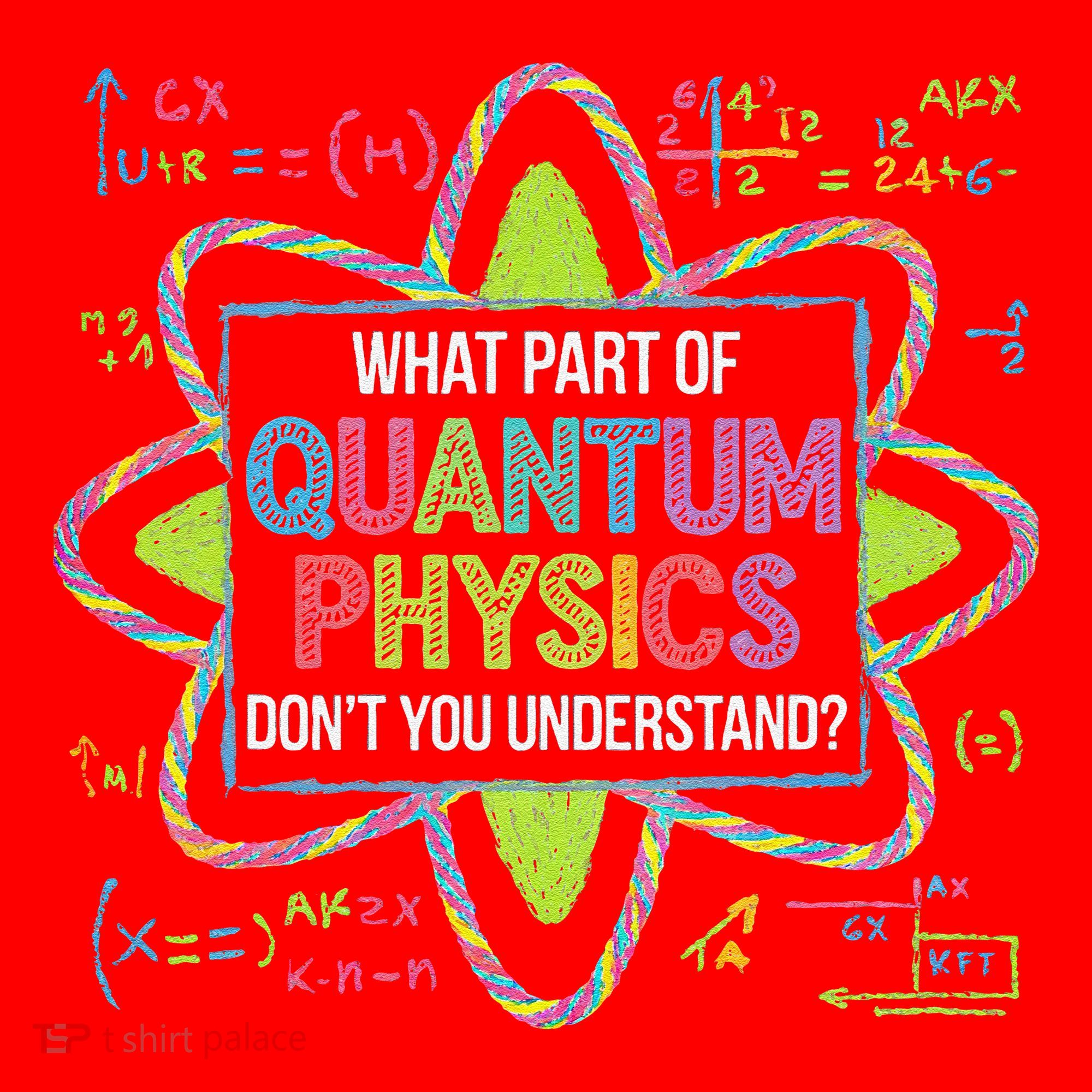 What Part Of Quantum Physics Funny Science Humor Santa Hat