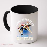 Wrestling Proud Poppa Of An Awesome Wrestler Backside Coffee Mug thumb 0