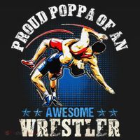 Wrestling Proud Poppa Of An Awesome Wrestler Backside Women's Tank Top thumb 5