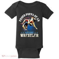 Wrestling Proud Poppa Of An Awesome Wrestler Backside Baby Bodysuit thumb 0