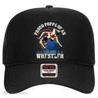 Wrestling Proud Poppa Of An Awesome Wrestler Backside Hat thumb 0