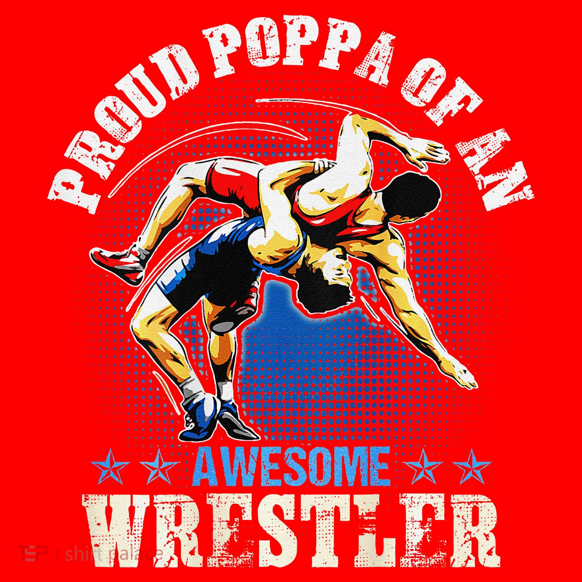 Wrestling Proud Poppa Of An Awesome Wrestler Backside Santa Hat