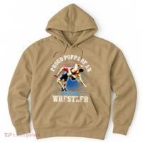 Wrestling Proud Poppa Of An Awesome Wrestler Backside Hoodie thumb 0
