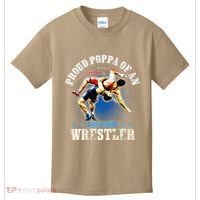 Wrestling Proud Poppa Of An Awesome Wrestler Backside Kids T-Shirt thumb 0