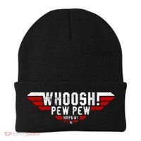 Whoosh! Pew Pew Funny Logo Beanie thumb 0