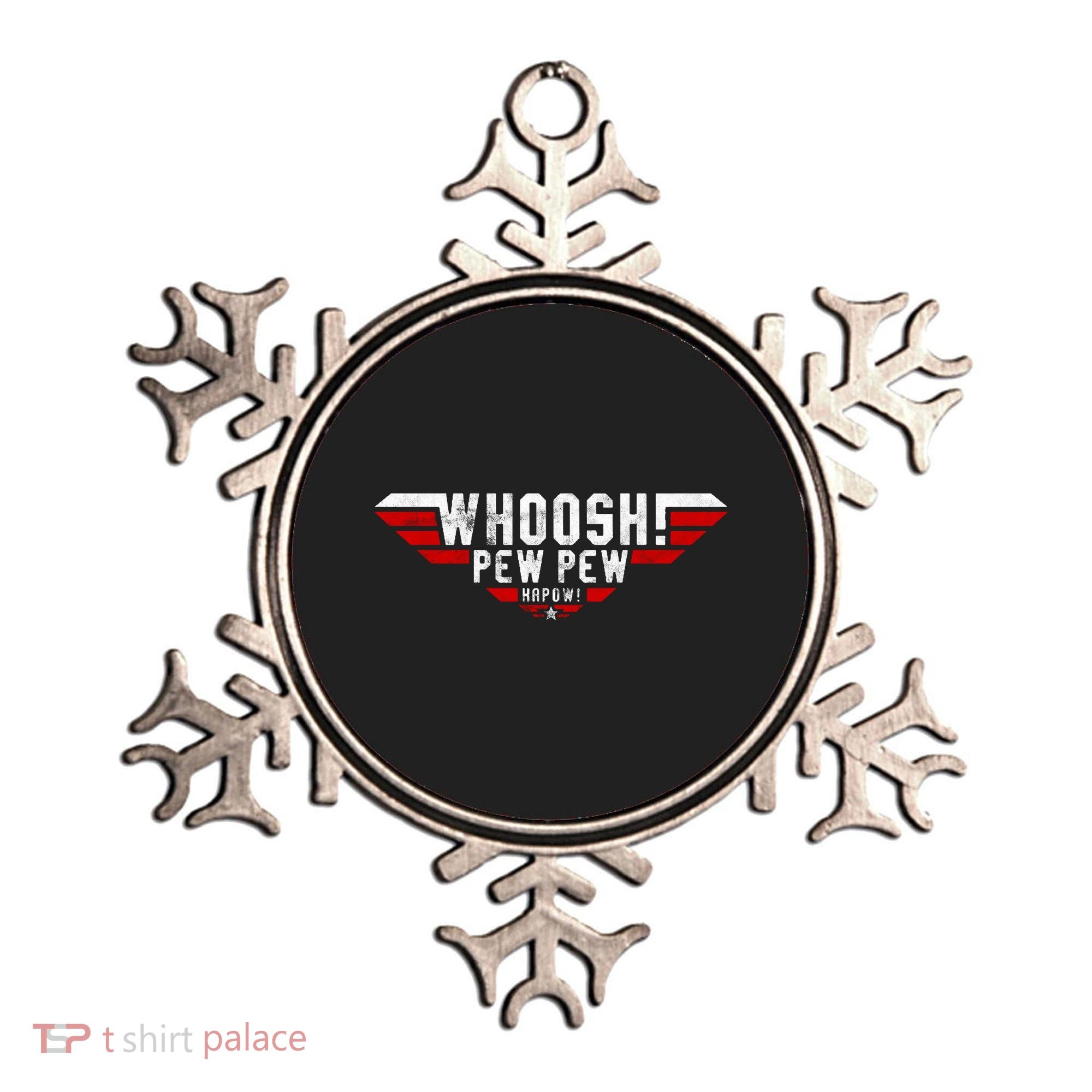 Whoosh! Pew Pew Funny Logo Ornament