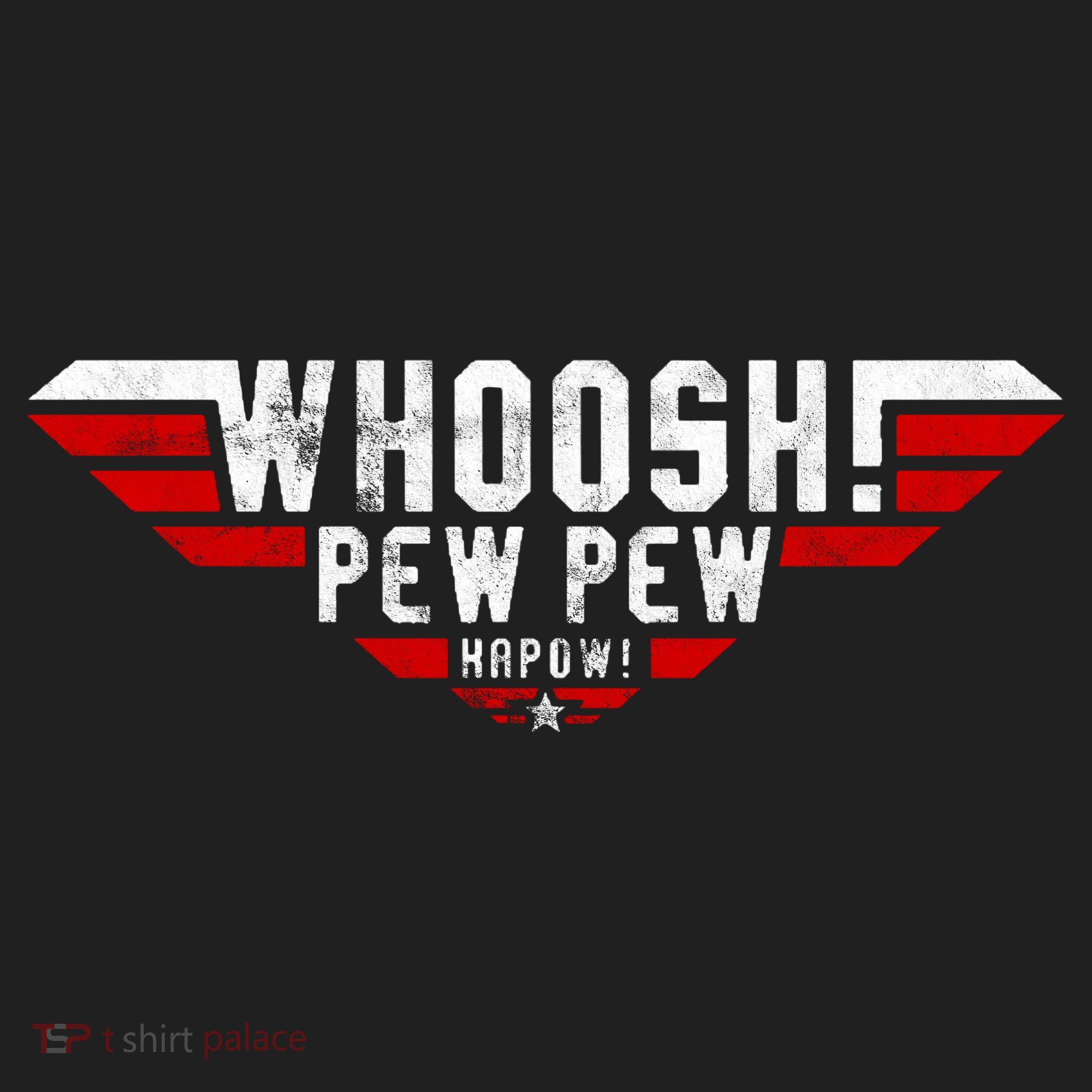 Whoosh! Pew Pew Funny Logo Golf Towel