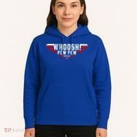 Whoosh! Pew Pew Funny Logo Hoodie thumb 5