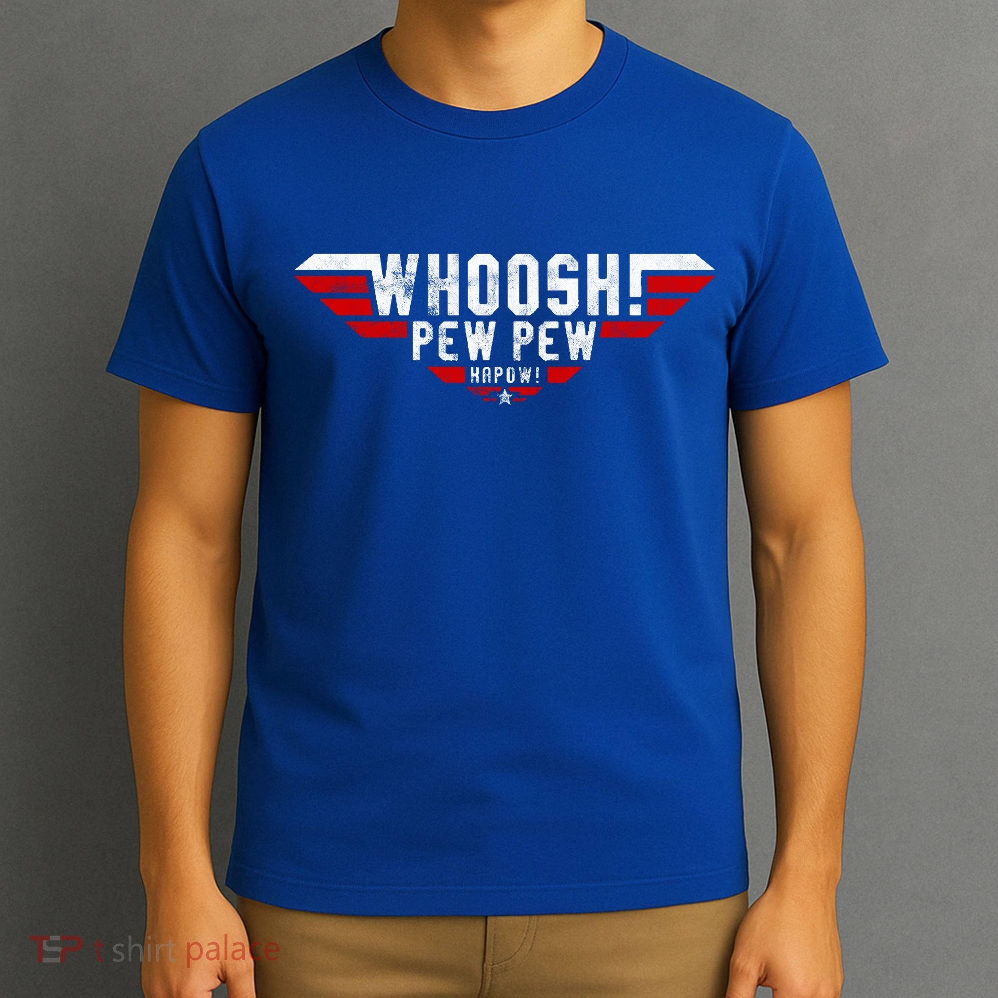 Whoosh! Pew Pew Funny Logo T-Shirt