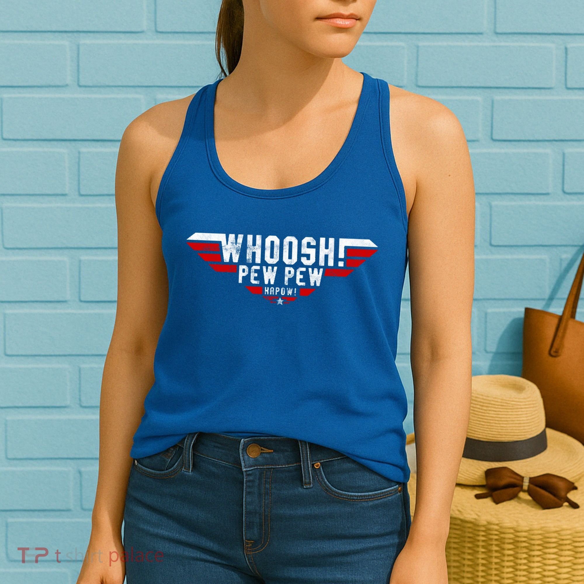 Whoosh! Pew Pew Funny Logo Women's Tank Top
