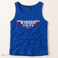 Whoosh! Pew Pew Funny Logo Tank Top thumb 2