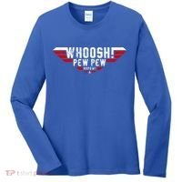 Whoosh! Pew Pew Funny Logo Women's Long Sleeve Shirt thumb 0