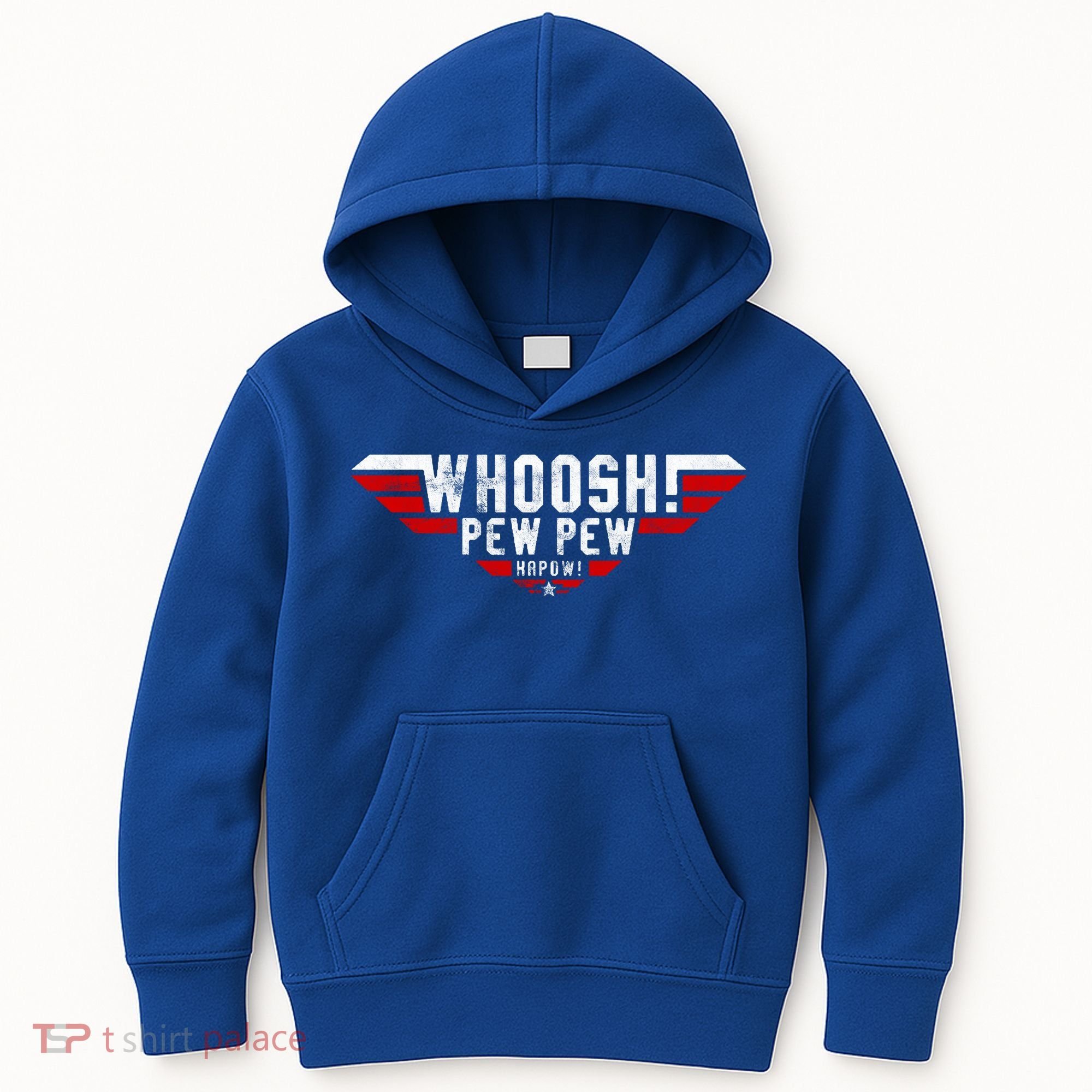 Whoosh! Pew Pew Funny Logo Kids Hoodie