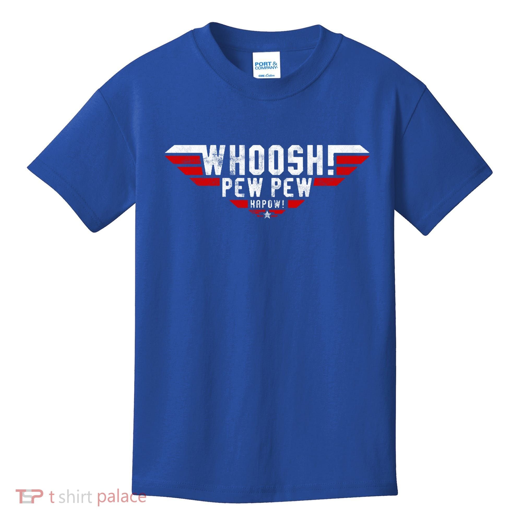 Whoosh! Pew Pew Funny Logo Kids T-Shirt