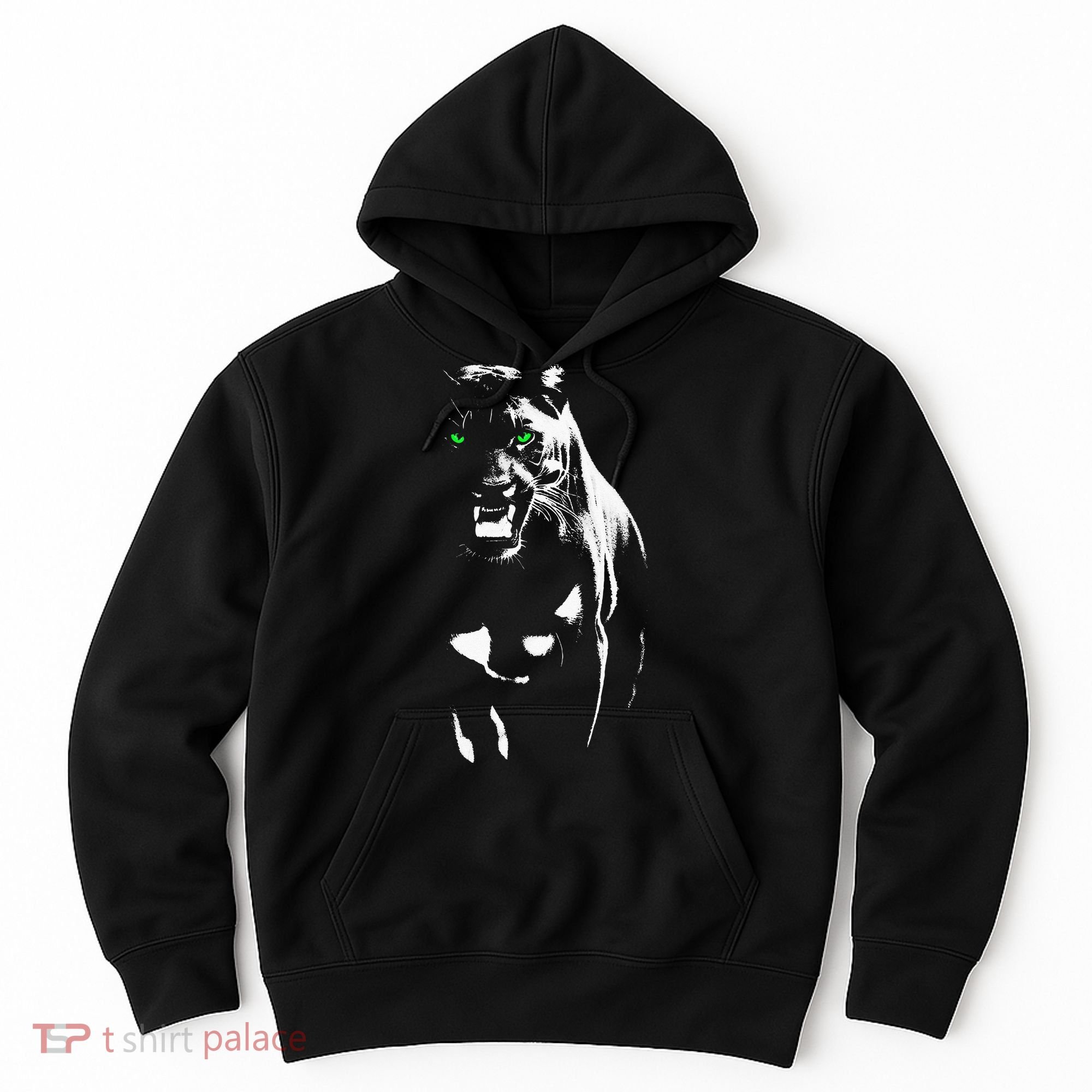 Wild Proud Panther With Cool Green Eyes Shows Hoodie