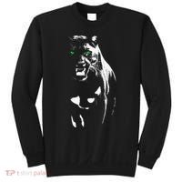 Wild Proud Panther With Cool Green Eyes Shows Sweatshirt thumb 0