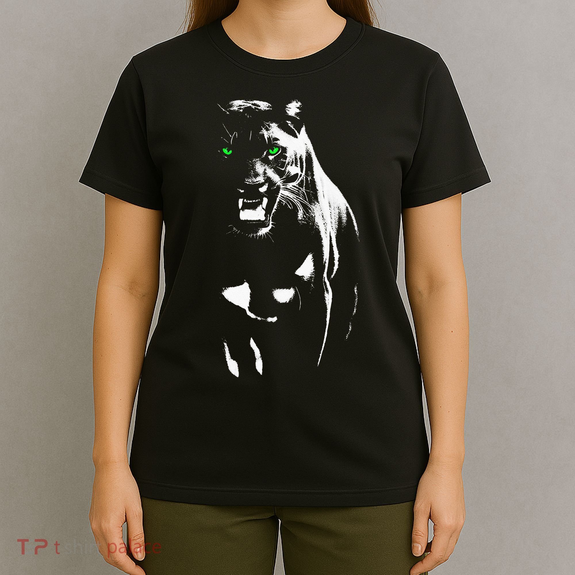 Wild Proud Panther With Cool Green Eyes Shows T-Shirt