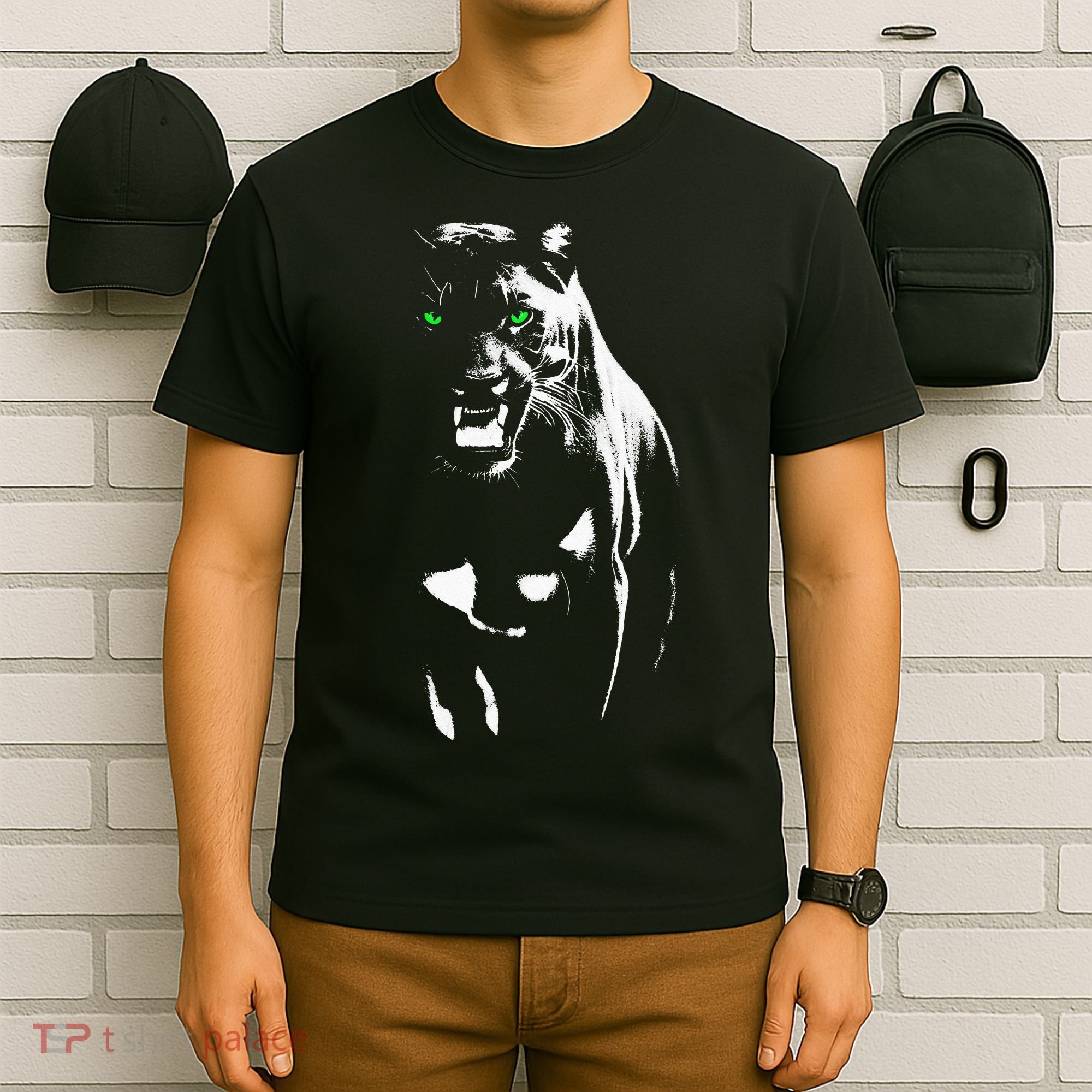Wild Proud Panther With Cool Green Eyes Shows T-Shirt