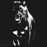 Wild Proud Panther With Cool Green Eyes Shows Coaster thumb 2