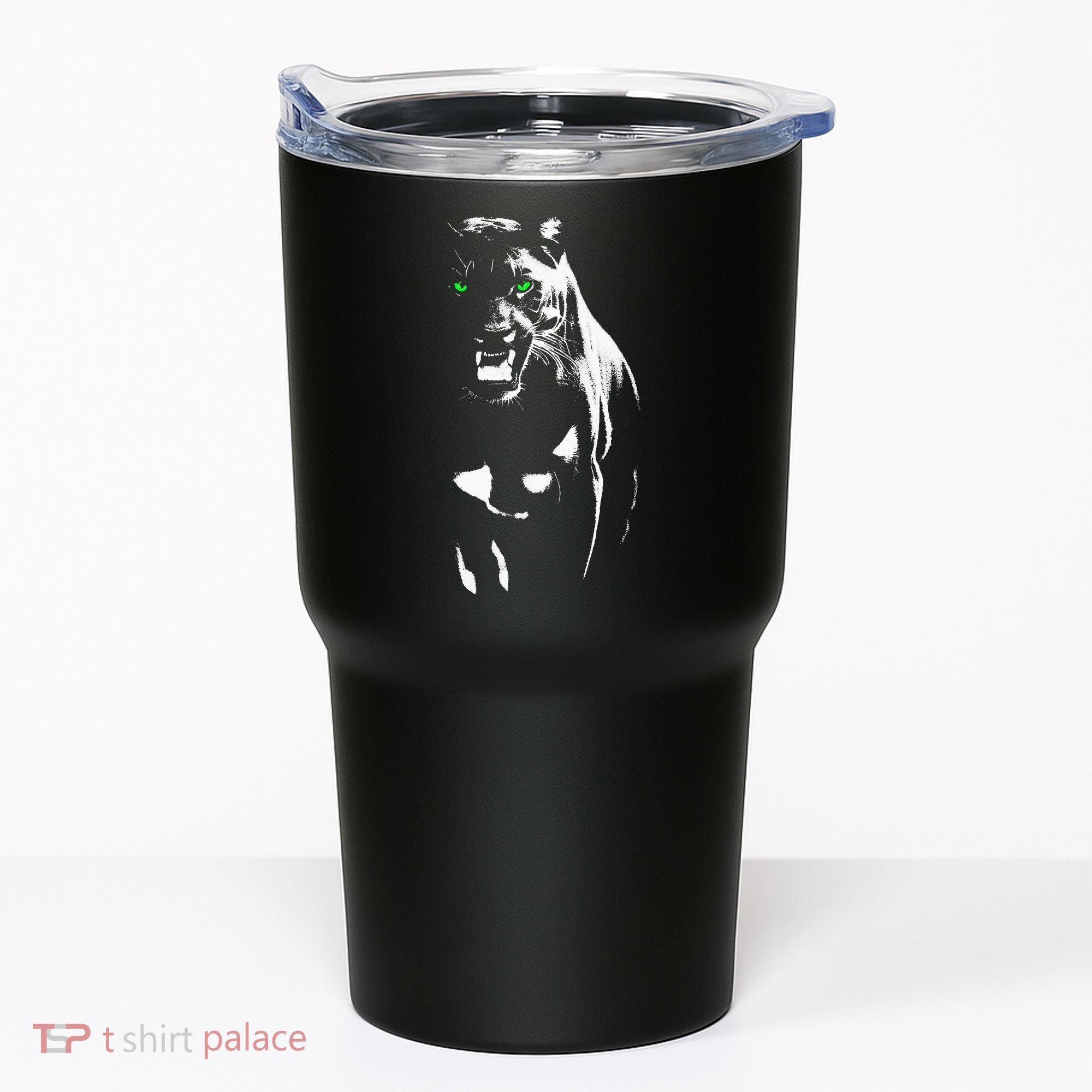 Wild Proud Panther With Cool Green Eyes Shows Tumbler